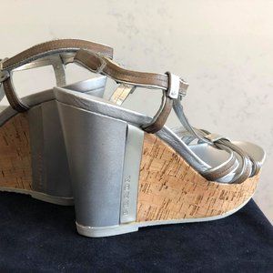 Prada women wedge Silver